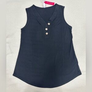 Woman’s Tank Tops V Neck Sleeveless Casual
Tunic Black M.